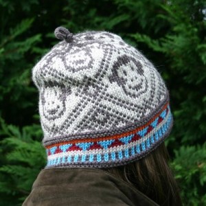 Monkey Hat knit for youths and adults in Dale of Norway Falk yarn