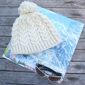 Snowbird Hat by Mary Ann Stephens, knit in Dale of Norway Hubro yarn