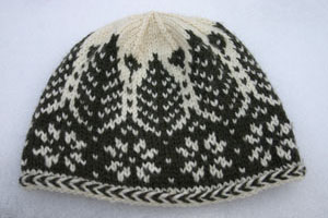 The Timbers Hat, a stranded Norwegian knitting pattern and knitting kit design
