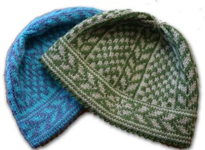 Wintergarden Hat, a stranded Norwegian knitting pattern and knitting kit design