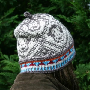 Monkey Hat knit in Dale of Norway Falk yarn for youth and teen / adult sizes
