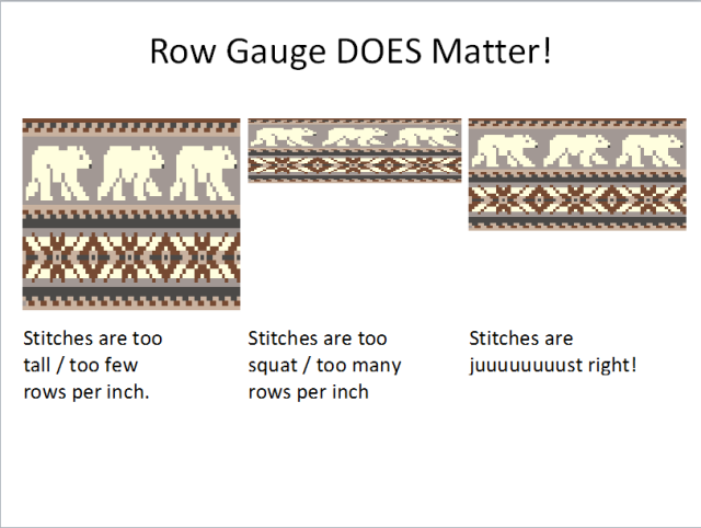 Row gauge can be crucial in stranded knitting